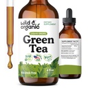 Wild & Organic Green Tea ekstrakt flytende dråper - Antioksidant-Rich Grønn Te Supplement - 2-måneders forsyning - Vegan, Sukker & alkoholfri Camellia Sinensis Tinktur - 4 fl oz