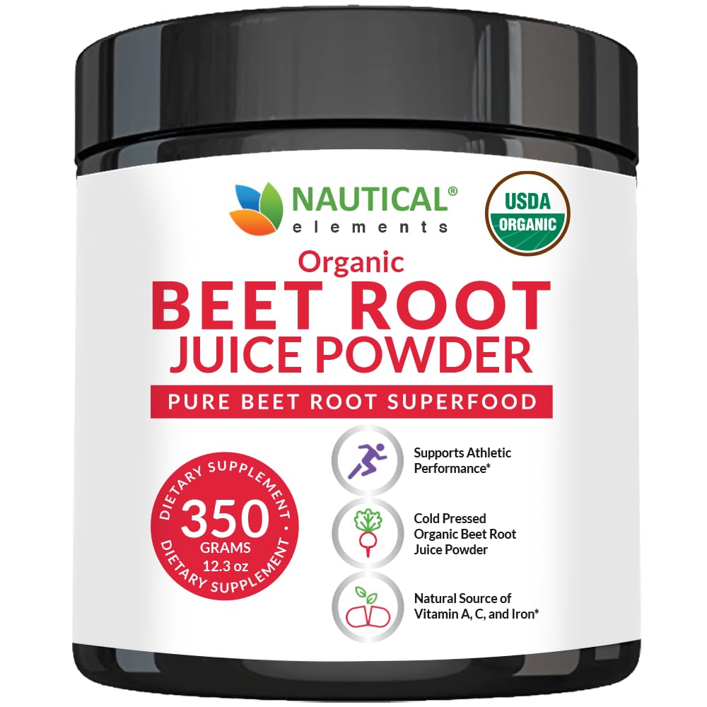 Organic Beet Juice pulver - 20:1 Konsentrasjon Beet pulver Organic - Sirkulasjonsstøtte - rik på nitric oksid - Cold-Pressed 100 serveringer av beet Root pulver Supplement- 12.3oz