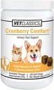 Vet Classics Cranberry Comfort Urin Tract Kjæledyr Supplement for hunder, katter - opprettholder hund bladder helse, Cat Bladder kontroll - Kjæledyr kosttilskudd for inkontinens - 120 myk Chews