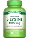 Naturens Sannhet L Lysine 1000mg | 100 Coated Caplets | essensiell aminosyre | Vegan, ikke-GMO, & Glutenfri Supplement