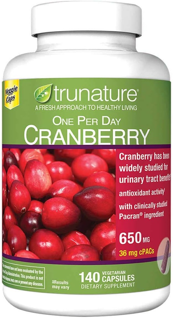 trunatur Cranberry 650 mg, 140 vegetariske kapsler (2 pakke)