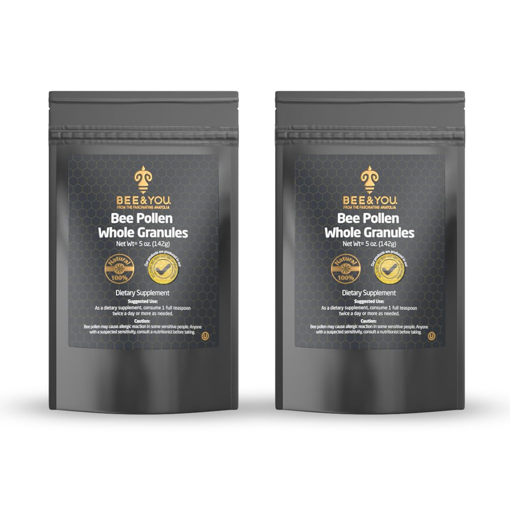 Bi og deg - 100% naturlig og rå Bee Pollen Granules, Bee Pollen Supplement, Naturlig Superfood, Aminosyrer, Antioksidanter, Enzymer, Vitamin B, Paleo, Keto, Glutenfri, Voksne ® 5 Oz pakke med 2