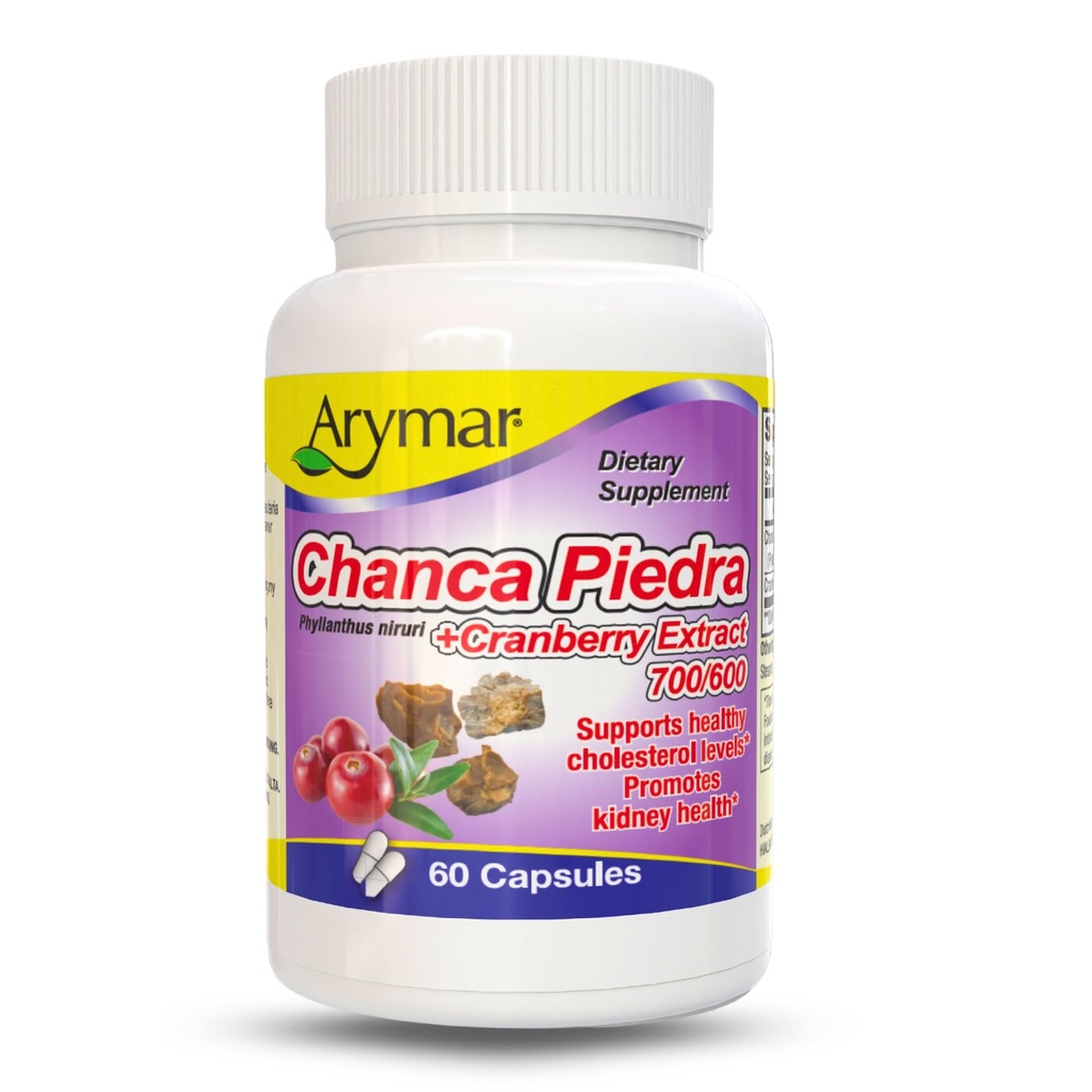 Arymar Chanca Piedra med Cranberry – Herbal støtte for urin helse og nyrefunksjon (60 kapsler)