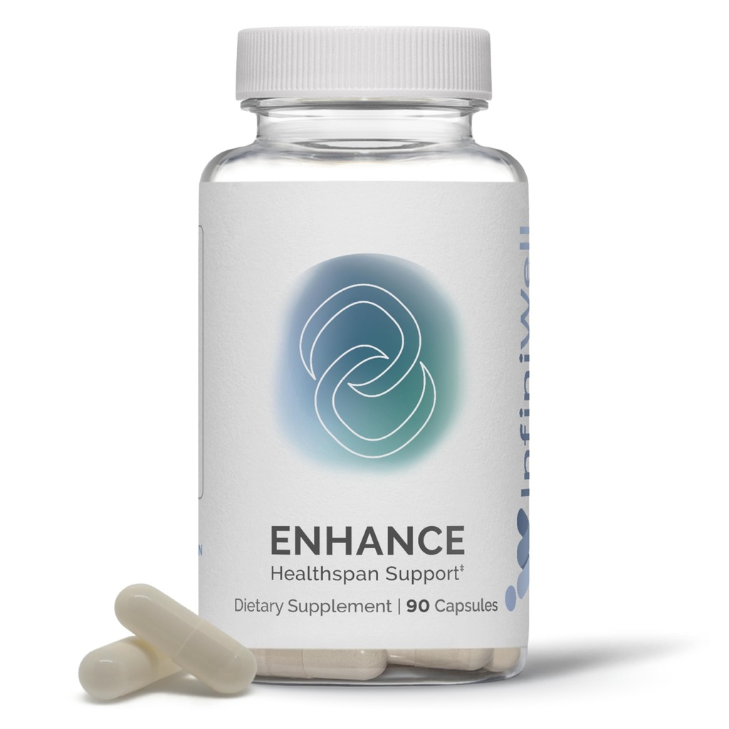 InfiniWell Enhancement - Sunn aldring, Longevity Supplement med trimetylglycine (TMG) - Oppmuntring Cellular Renewal & Mitokondrial Health - Hjelp å fremme Healthspan & Epigenetic Aging (90 kapsler)