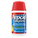 Pepcid Complete Acid Reducer + Antsyre for syre Reflux, 10 mg famotidin, 800 mg kalsiumkarbonat & 165 mg Magnesiumhydroksid per Heartburn Tablett, Antsyre Chews, Tropisk frukt, 50 ct