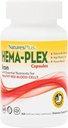 NaturesPlus Hema-Plex Jern - 60 Hurtigvirkende kapsler - 3 pakke - 85 mg Chelatert jern + vitamin C & Bioflavonoider for sunne røde blodceller - Vegan, Glutenfri - 90 Total Services