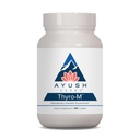 Ayush Herbs Thyro-M - Thyroid støtte for kvinner og menn, Thyroid helse, Thyroid omsorg med L Tyrosine, Ashwagandha, Kelp, Natural Energy Support - 120 vegetariske kapsler (1 greve)