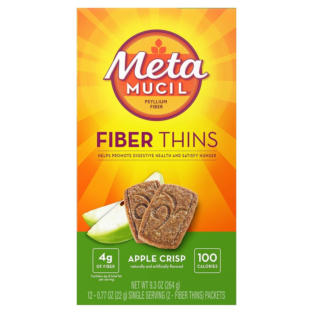 Metamucil Fiber Wafers Apple Crisp 24 Hver (pakke på 5)
