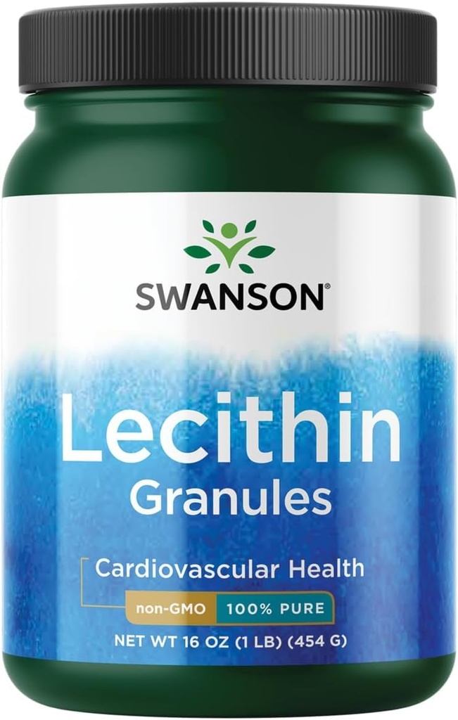 Swanson 100% ren Lecithin Granules (Non-GMO) 16 Ounce (1 lb) (454 g) Granules
