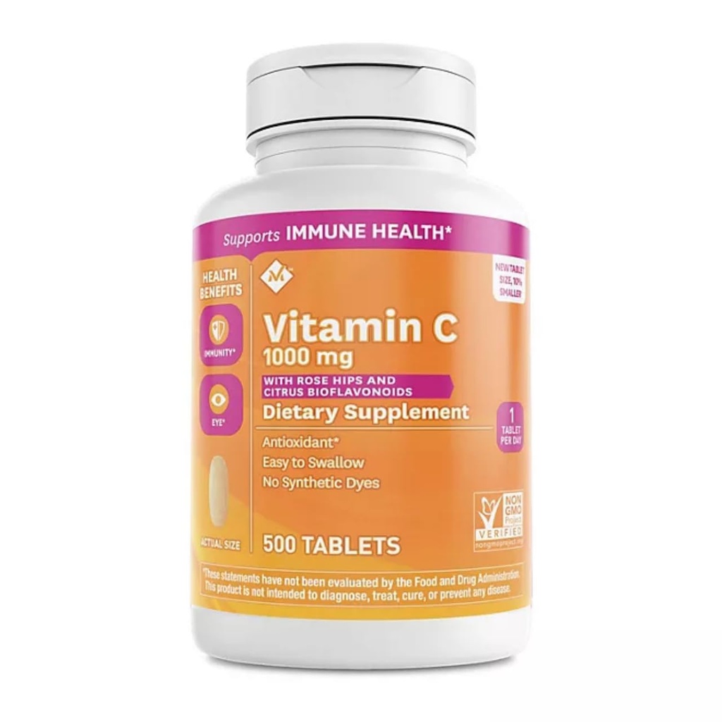 Medlemmenes Mark C-vitamin 1000 mg med Rosehips og Citrus Bioflavonoider (500 ct.)