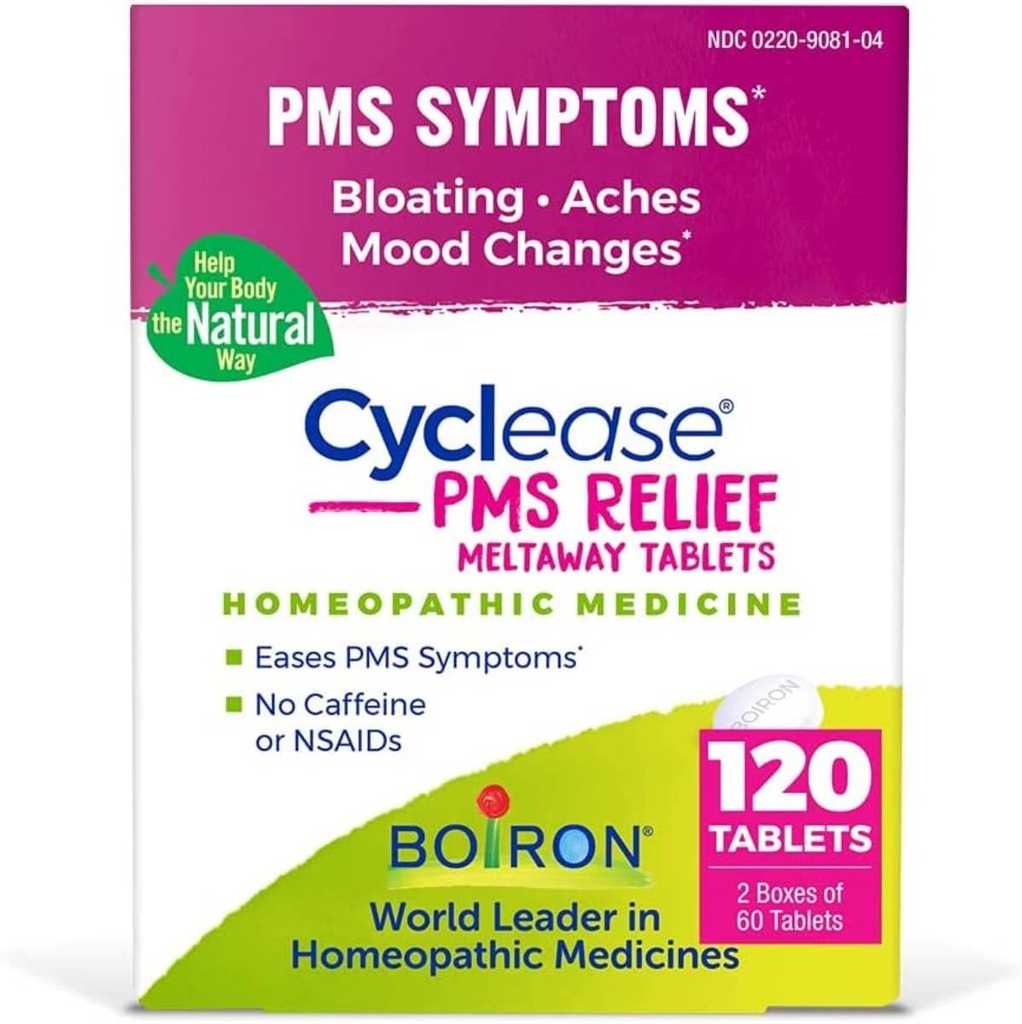 Boiron sykkelase PMS Twin Pack, 120 tabletter telling