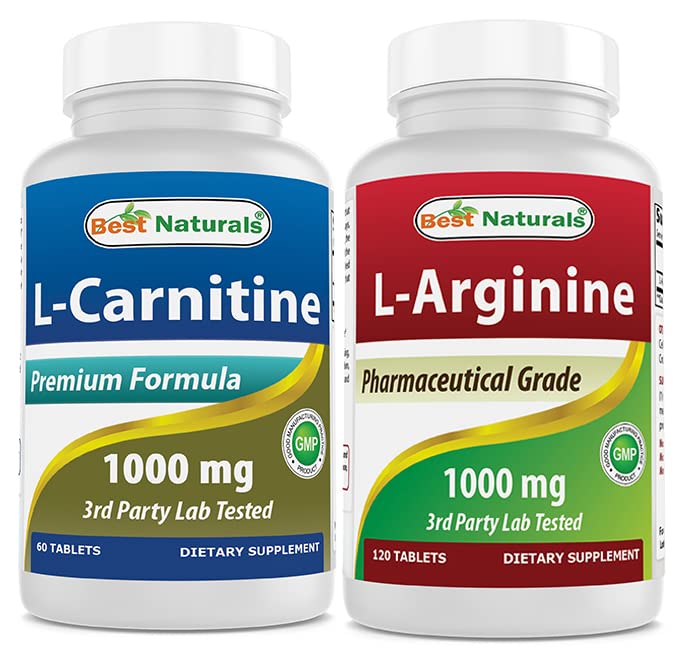 Beste Naturals L-karnitin 1000mg & L-arginin 1000 mg