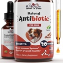 Hundeantibiotika for infeksjon, Coughs, UTIs, Allergier, iching | Naturlig antibiotika for hunder å støtte huden, Coat, & Digestion | for alle avler og aldre | 1 fl oz
