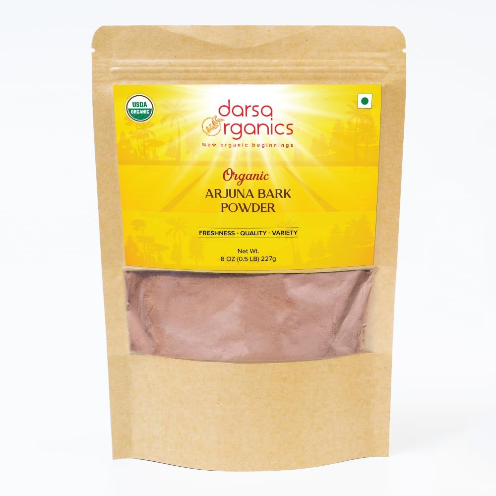 Arjuna pulver, 8 oz - USDA organiske terminalia Arjuna for kardiovaskulær støtte, hjerte helse og blodtrykk vedlikehold, Arjuna Bark pulver, ikke-GMO, Glutenfri, Kosher