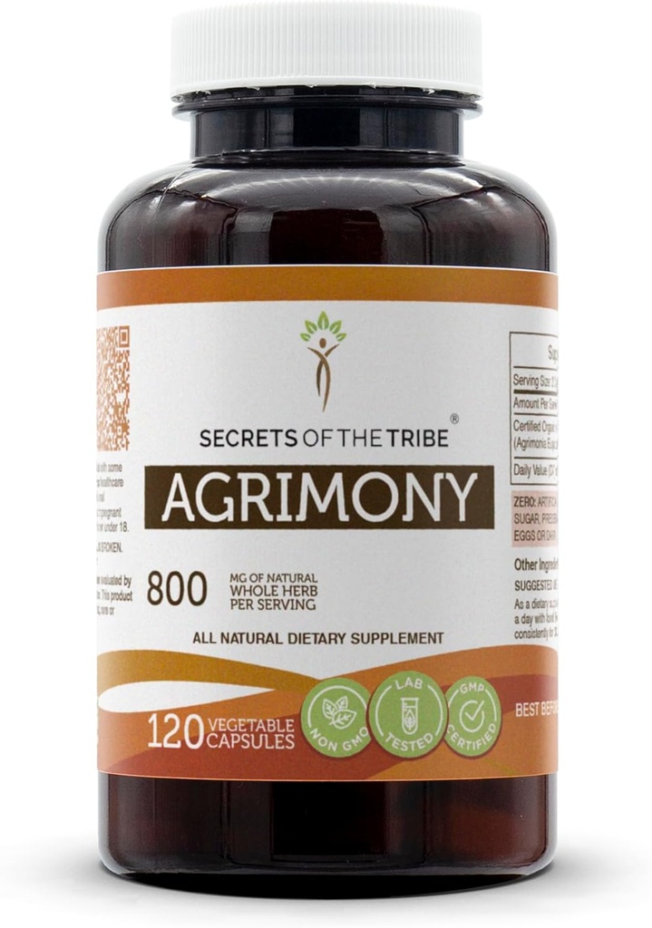 hemmeligheter av Tribe Agrimony 120 kapsler, 800 mg, Agrimony (Agrimonia Eupatoria) tørket urt (120 kapsler)