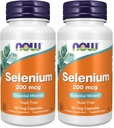 NU Supplements, Selenium (L-Selenometionin) 200 mg, essensielle mineral*, 90 Veg Kapsler (pakke på 2)