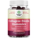Hårhud og negler Gummies for kvinner - Ekstra styrke Biotin og collagen Gummies for kvinner Hår Hud Nagler Support - Ikke-GMO Kosher Marine Collagen Biotin 10000mcg per servering (45 dager)