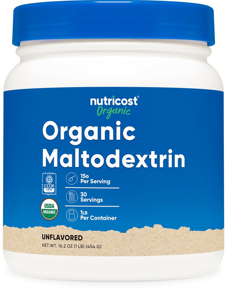 Nutricost organisk Maltodextrin pulver 1lb - Glutenfri, ikke-GMO