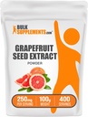 BulkSupplements.com Grapefruktfrøekstrakt pulver - Grapefruktfrø kosttilskudd, Antioksidant kilde - Herbal Supplement, Glutenfri, 250mg per servering, 100g (3,5 oz) (Pack of 1)