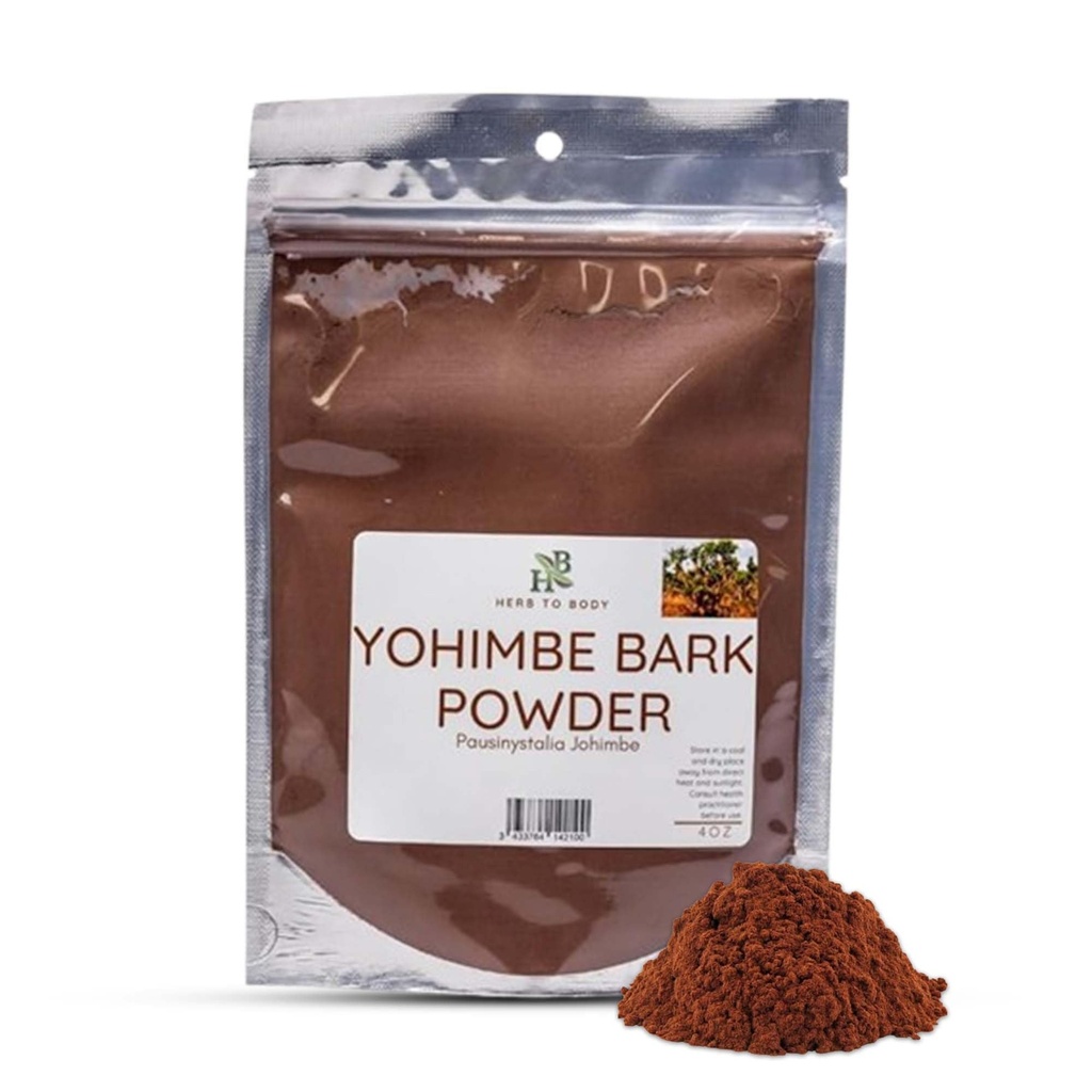 Herb til kroppen Yohimbe Bark pulver - 4 oz, Wildcrafted tørket Yohimbe pulver fra Afrika for urte te og tradisjonelle bruksområder