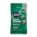 GU Energi Chews, vannmelon Energi Gummies med elektrolyter, Vegan, Glutenfri, Kosher, Koffein-fri, og Dairy-Free On-The-Go Energi for enhver trening, 12 poser (24 Services Total)