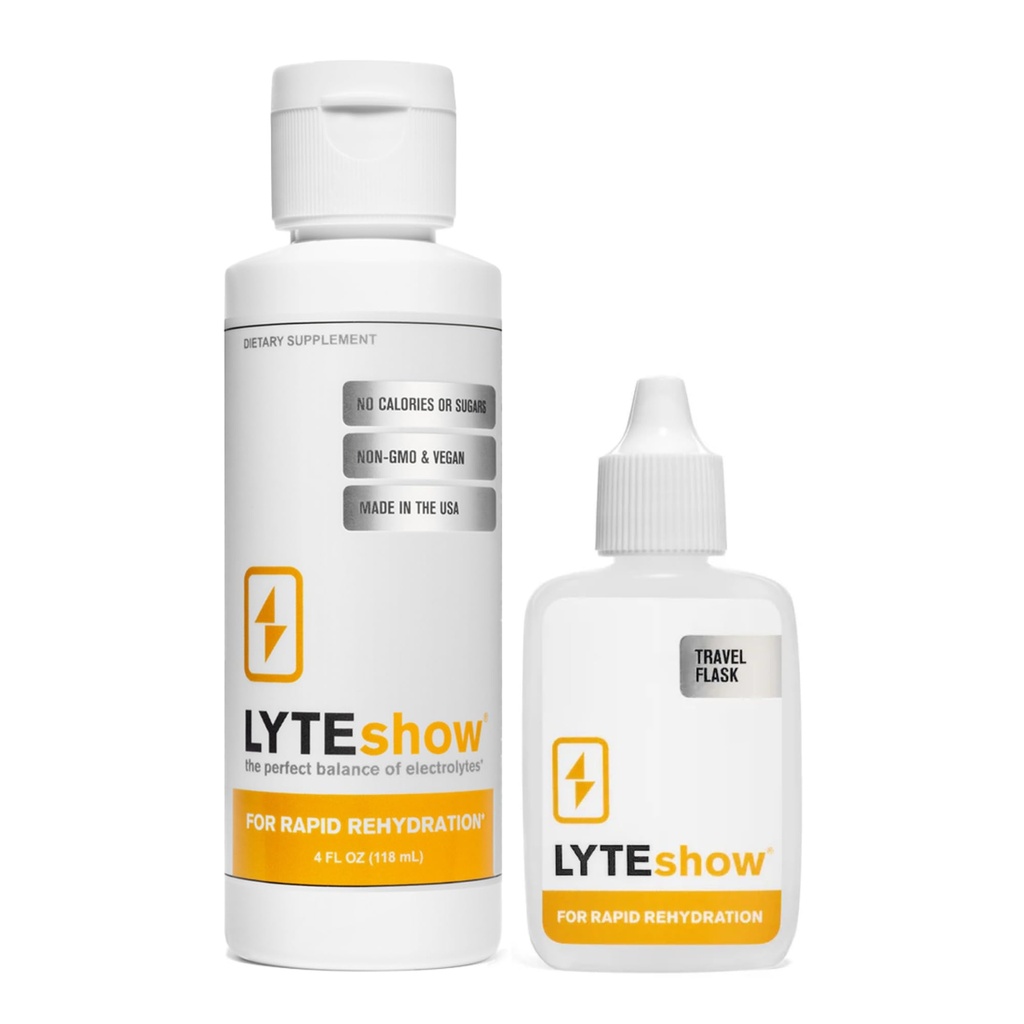 LyteVis - Electrolyte Drops for Rapid Rehydrering + Digestion + Hjerne + Energi + Immunitet | Ingen sukker | Trace Minerals | Unflavored, Subtle Mineral Smak - 40 Serveringer (Magnesium, Kalium, Sink)
