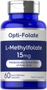 Carlyle L Metylfolat 15mg | 60 Kapsler | Maks potens | Optimert og aktivert | Ikke-GMO, Glutenfri | Metyl Folat, 5-MTHF | ved Opti-Folat
