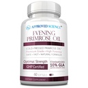 Godkjent vitenskap kveld Primrose olje - maksimal styrke - kald presset - 10% GLA - Hormonell balanse, hud og hjerte helse - 60 Softgels - Alt naturlig