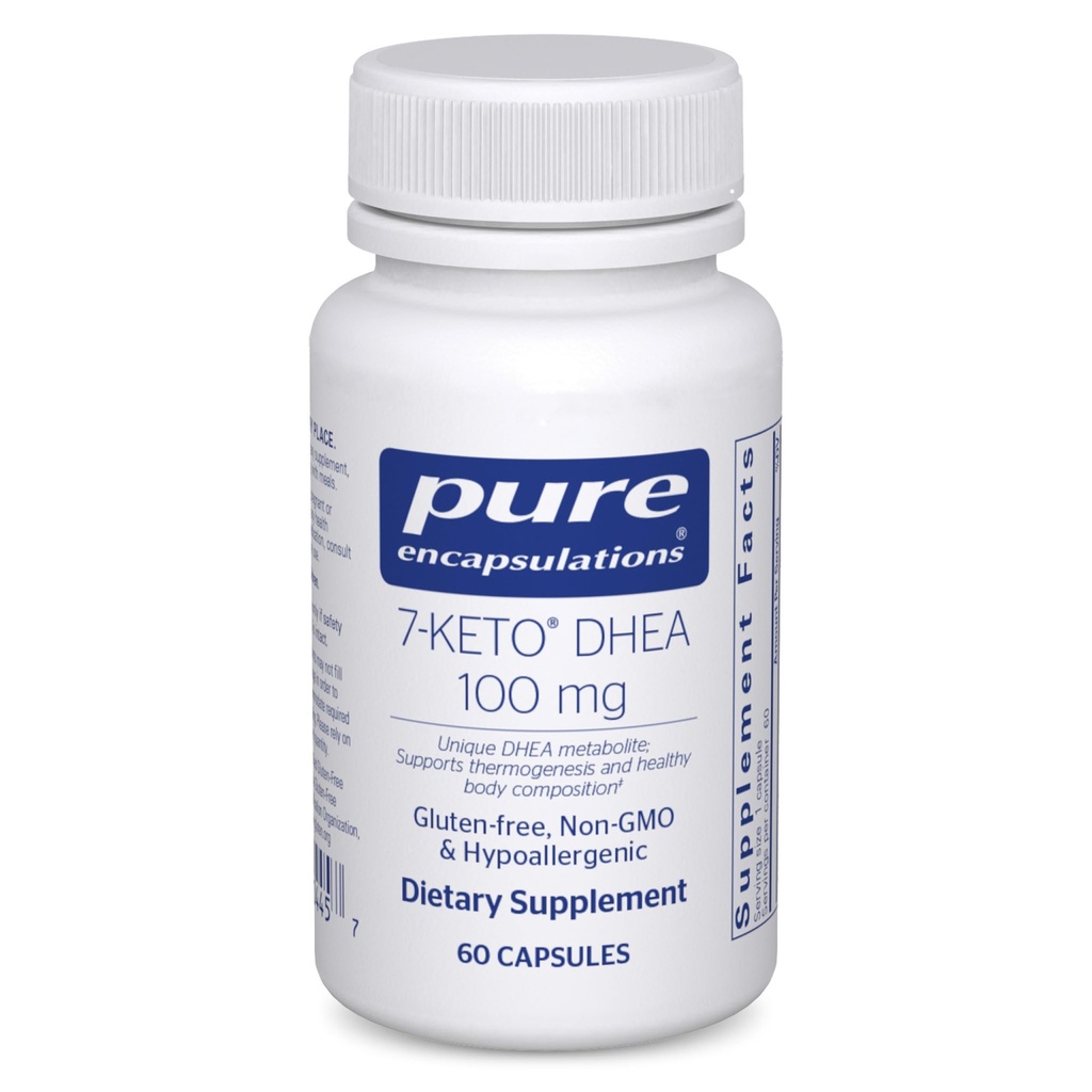 Rene innkapslinger 7-Keto DHEA 100 mg | Unik DHEA Metabolitt Supplement for å støtte termogenese og sunn kroppssammensetning * | 60 Kapsler