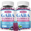 2 Pack GABA Gummies for voksne, avslapning, Zzz & Mood – Sugar-free Calm Gummies med L-Theanine, 5-HTP, vitamin D3 – Naturlig Zzz Support, GABA Supplement for barn, 120 greve