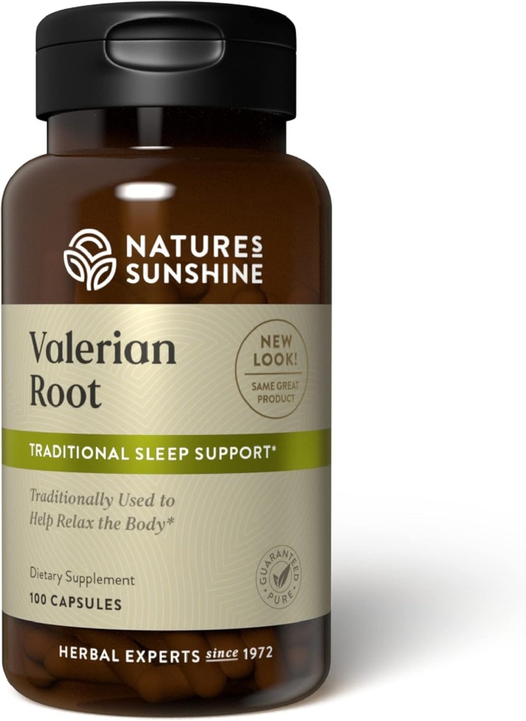 Naturens solskinn Valerian Root, 100 kapsler | Herbal Supplement fremmer avslapping, støtter søvn, og leverer naturlig nervesystem støtte