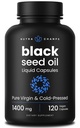 NutraChamps Svart Seed Oil Organic Cold Pressed | 120 Vegansk Softgel | Jomfru Nigela Sativa piller med vitamin E & Thymoquinon | Rich i Omega 3 6 9 | Uraffinert svart Cumin Seed Oil Kapsler