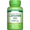 Naturens sannhet L-Arginine HCL 1000mg | 50 kapellene | essensielle Aminosyre Supplement | Vegan, ikke-GMO & Glutenfri Supplement
