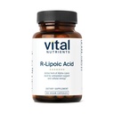 Vitale næringsstoffer R-Lipoic Acid | Active Alpha-Lipoic Acid Antioksidant | ALA Supplement for sunn metabolisme og energi | Gluten, Dairy, Soya Free | Ikke-GMO | 60 Kapsler