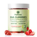 EAA Gummies 120 Gummies (Strawberry), essensielle Aminosyrer - alle 9 essensielle Aminos (EAA) og alle grened-Chain Aminos (BCAA), ikke-GMO, Glutenfri, Vegetarvennlig