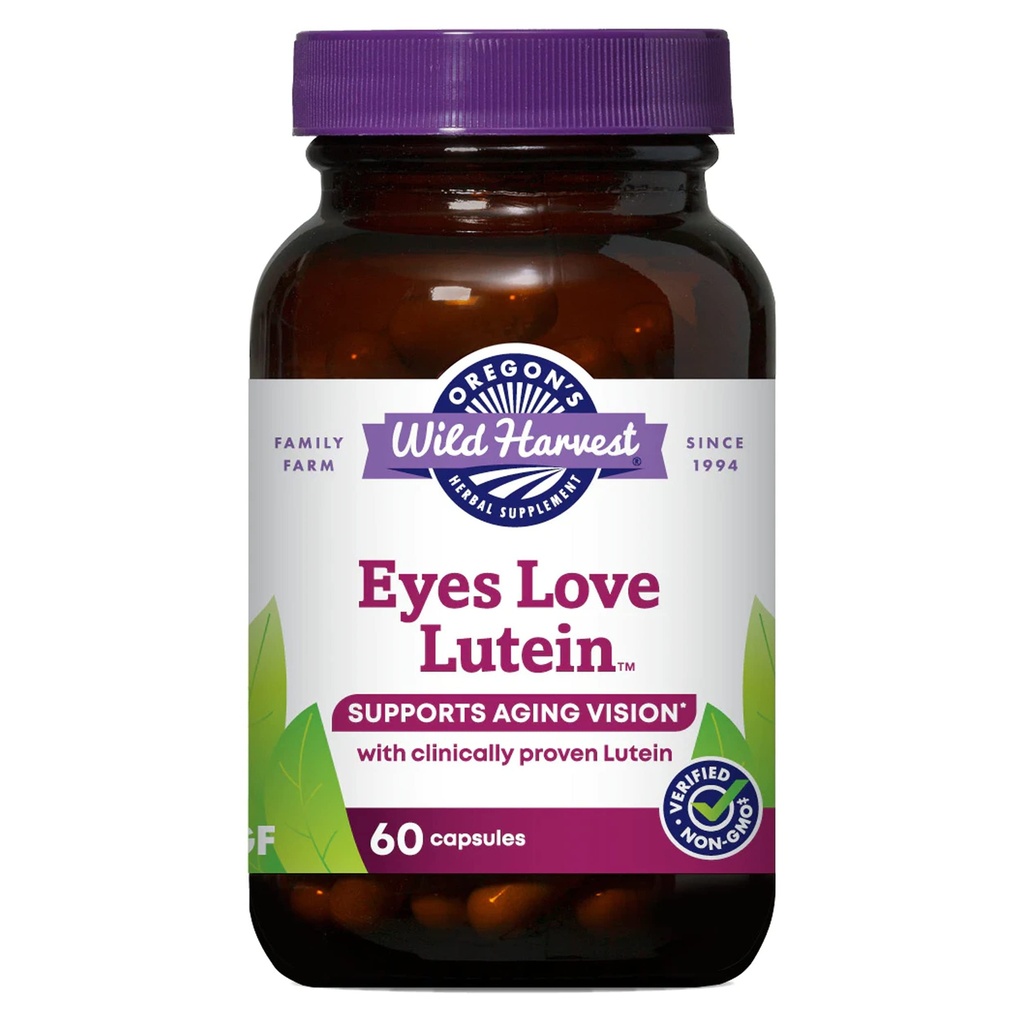 Oregons Wild Harvest Eyes Kjærlighet LuteinTM Kapsler, Ikke-GMO Organic Herbal Supplements, 60 greve