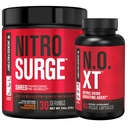 Jacked Factory Nitrosurge Shred Thermogenic Pre-Workout i Orange Pineapple & N.O. XT Nitric Oxid Booster for menn og kvinner