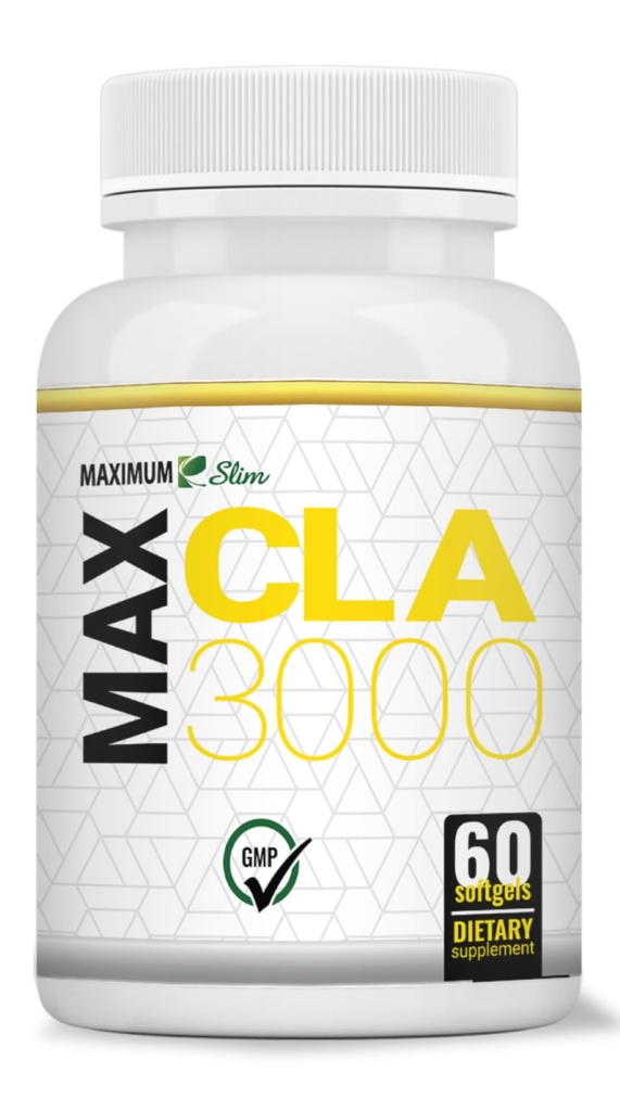 Maksimal Slim MAX CLA 3000, høy styrke, naturlig vekttap øvelsesforbedring, øke lean muskelmasse, ikke-stimulerende, ikke-GMO 95% ren CLA, 90 greve