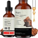 Auri Super Chaga Elixir - Mushroom Supermat Liquid Supplement med full Spectrum Immun Support fra oksidativ stress og energiløft - Chaga Tinktur 60ml