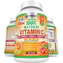 Frisk helsevesen 100% naturlig vitamin C - 500mg fra Rose HIPS, Acerola Cherry & Camu Camu - høy absorpsjon immun støtte, hud, felles og kollagen booster med Citrus Biflavonoids - 120 kapsler