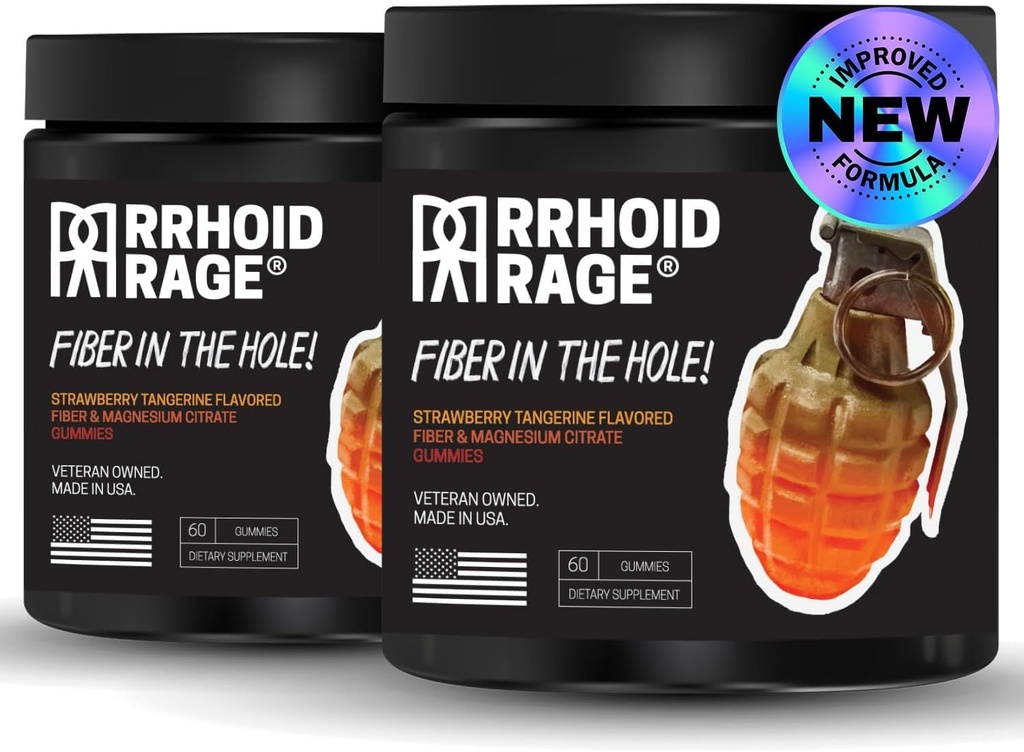 Fiber og Magnesium Gummies, støtter Digestive Helse, Reduserer dyspepsi, bidrar til å hindre hemorroider, har både løselig og uoppløselig fiber, laget i USA, 60 ct (2)
