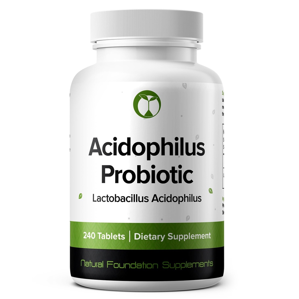 Lactobacillus Acidophilus Probiotic Supplement 240 Tabletter 3 milliarder CFU Probiotika for menn og kvinner støtter intestinal Digestive & Gut Helse (240, Lactobacillus Acidophilus)