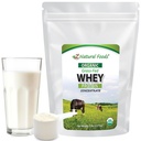 Z Natural Foods Organic Whey Protein Concentrate - Nutrient-Dense Grass Fed Whey Protein Powder - kald prosessert ren Whey Protein med essensielle aminosyrer for ernæring og fitness, uslavored, 5 lbs