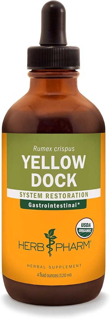 Herb Pharm Yellow Dock flytende pakke for Digestive System Support - 4 Ounce