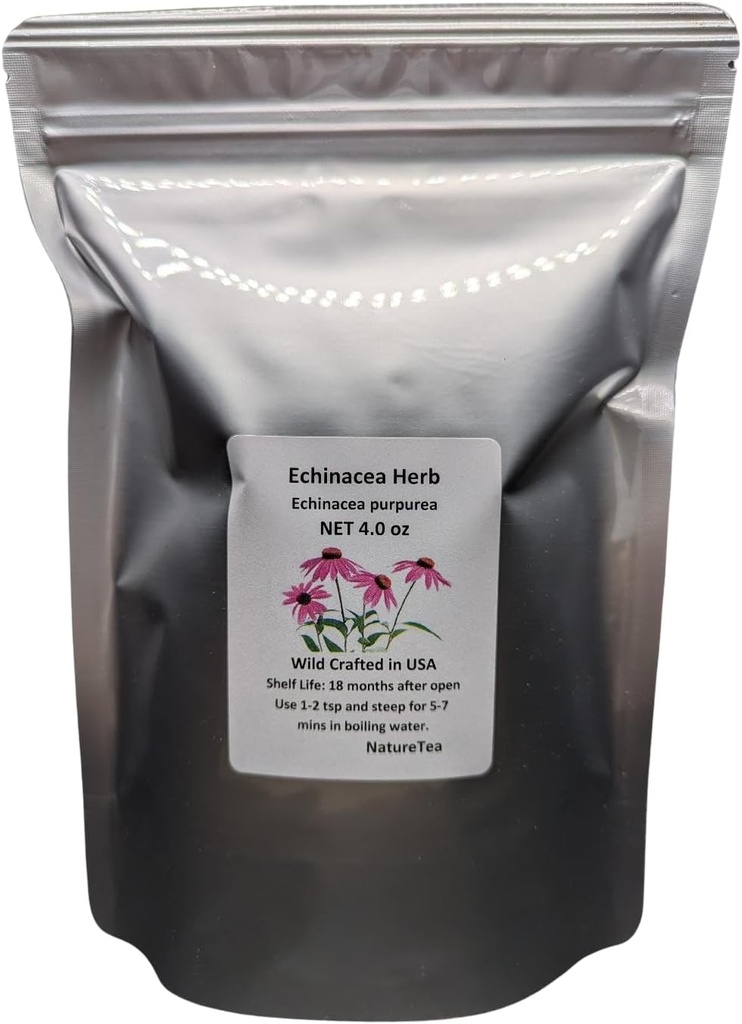 Echinacea Herb - Echinacea purpurea Loose Leaf C/S 100% fra naturen (4 oz)