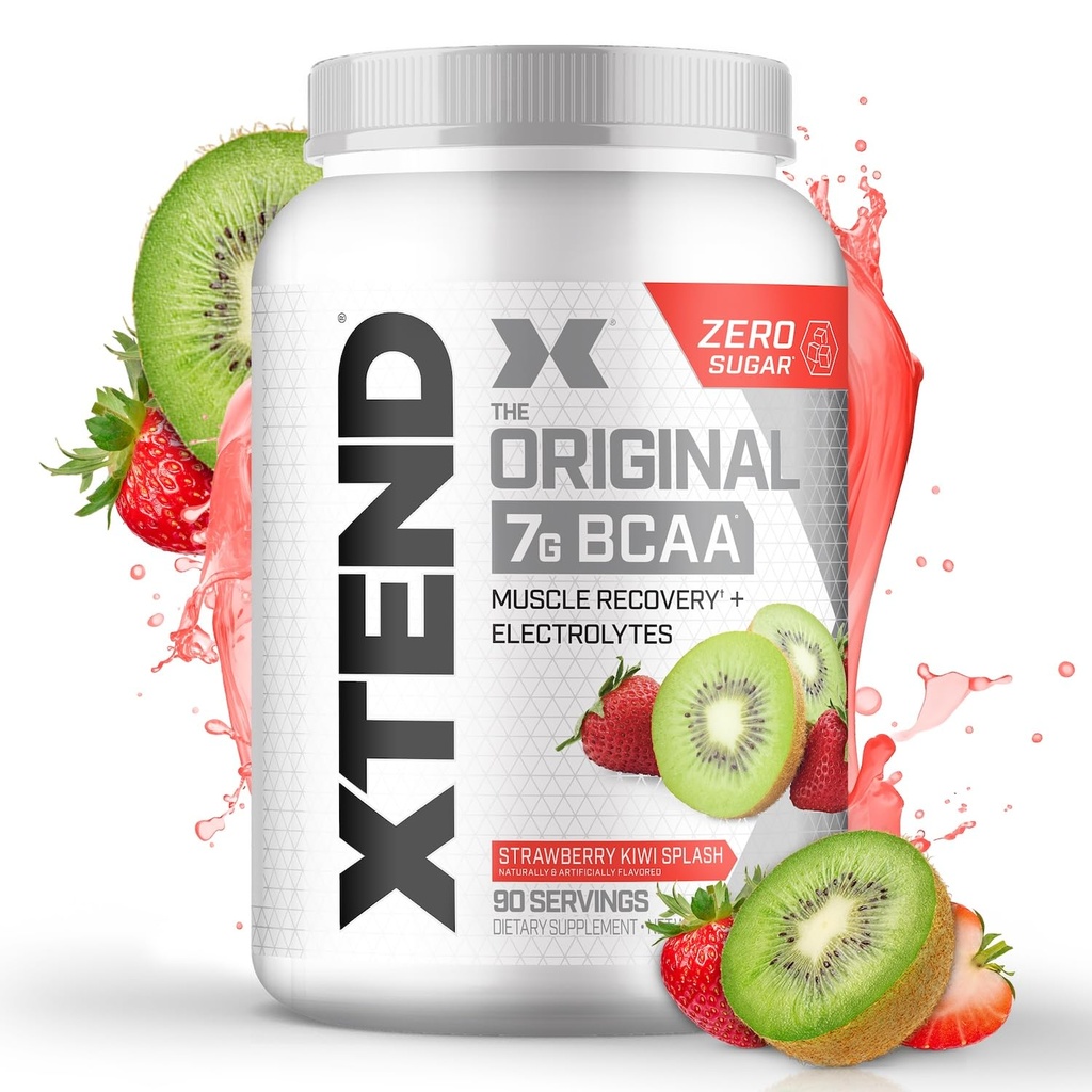 Xtend XTEND Original BCAA pulver 7g BCAA og 2,5g L-Glutamine, sukker gratis post trening muskel gjenoppretting drikke med aminosyrer for menn og kvinner, 90 serveringer