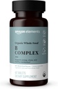 Elementer organisk hele mat B kompleks, 98% Hele matkilden, kosthold og andre ingredienser avledet fra hele matvarer, 60 tabletter