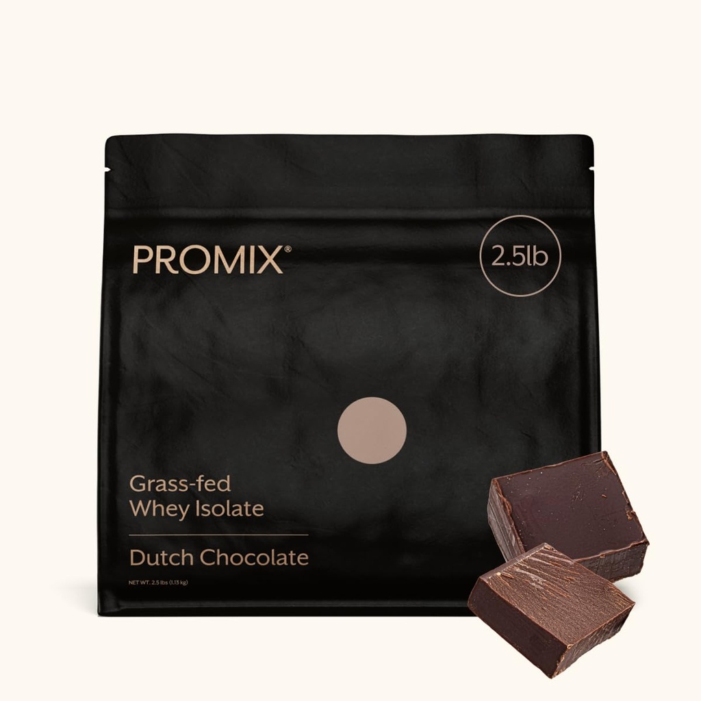 PrMix Ernæring Whey Protein Isolere pulver, sjokolade - Grass-Fed - Post Trening Fitness & Ernæring Skaker, Smoothies & Matlaging Oppskrifter - Glutenfri & Keto-Friendly - 2,5 Pound (pakke med 1)
