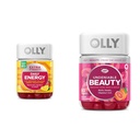 OLLY Extra Styrke Daglig energi Gummy, Koffein gratis, 1000mcg Vitamin B12, CoQ10, Goji Berry & uendelig skjønnhet Gummy, for hår, hud, negler, biotin, vitamin C, Keratin, Chewable Supplement