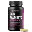 Saw Palmetto for kvinner med biotin 5000mcg - kraftig DHT Blocker å støtte hår, hud og negle helse - 60 greve - Vegansk, ikke-GMO vitamin for sterkere, Fullere utseende låser - 1 måneds forsyning